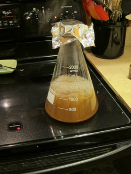 Boiling in an Erlenmeyer flask on the stove 